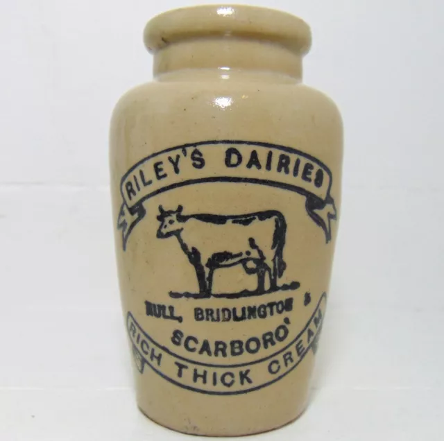 Larger Rich Thick Cream - Riley's Dairies Hull, Bridlington,Scarborough c1900's