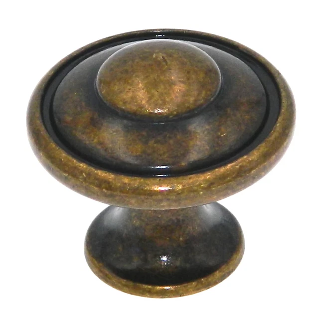 Amerock Allison Burnished Brass 1 3/16" Round Cabinet Pull Knob BP53002BB