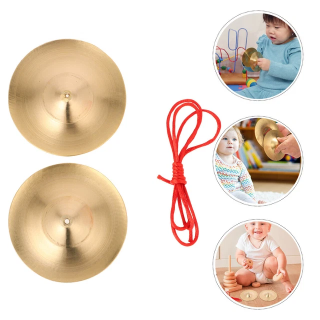 Ein Paar Kupferbecken Kinder Fingerglocken Tanzfinger-Musikinstrument Spielzeug