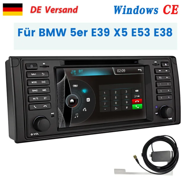 7" Autoradio Für BMW 5er E39 X5 E53 7er E38 CD DVD Player DAB+ GPS NAVI BT WIFI