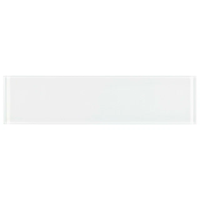 Modern 3X12 White Translucent Glossy Glass Subway Tile MTO0652
