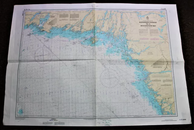 Georgian Bay Ontario Canada Navigational Boating Map 1987 Beaverstone Bay Etc