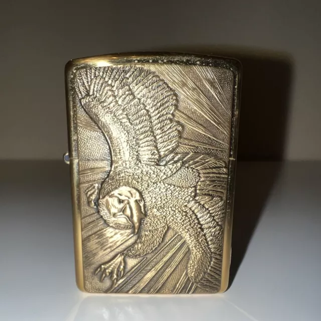 1995 Solid Brass Vintage Zippo Lighter Barrett Smythe EAGLE B93 Mint Sealed