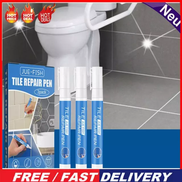 3pcs Grout Filler Pen Mildew-proof Wall Grout Restorer Pen Safety for Home Tools