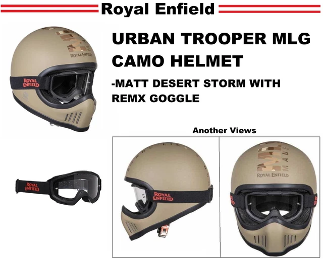 ROYAL ENFIELD URBAN Trooper Mlg Camo "Helmet" Matt Desert Storm With Remx Goggle £78.59