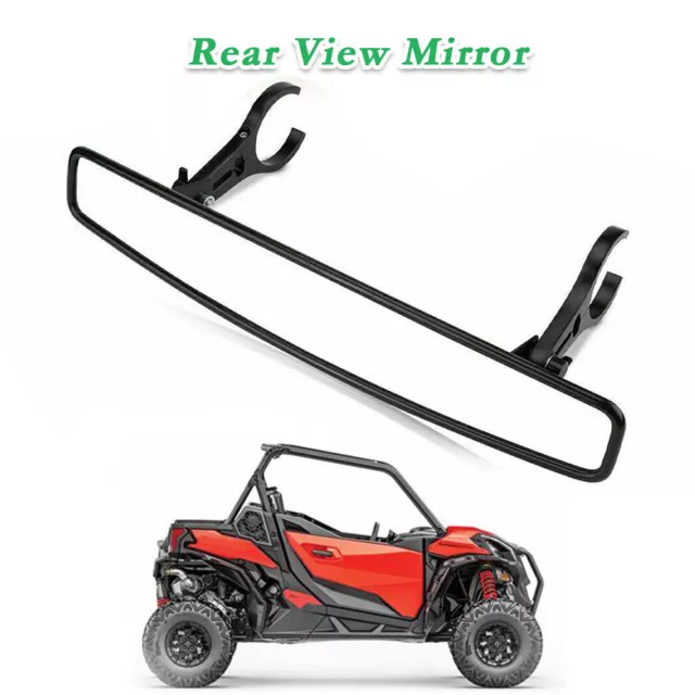 Rear View Center Mirror UTV Black Durable 1.75" 2" Black Motor Fits For Kawasaki