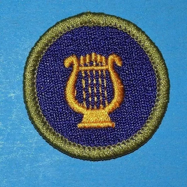 Music Type L  Merit Badge -  Boy Scouts   9887