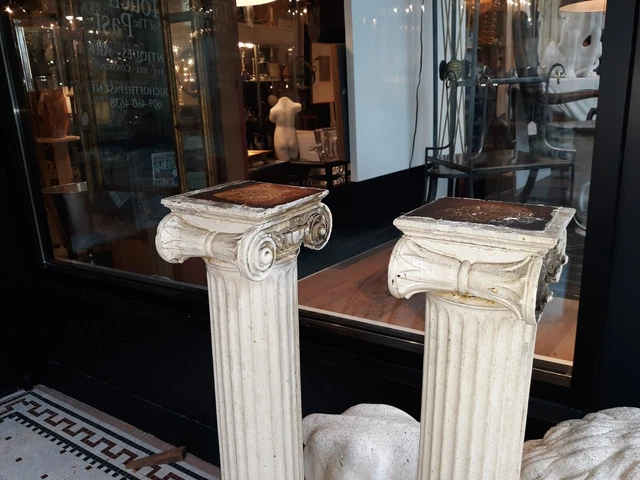 Pair Antique Wooden Architectural Salvage Columns 7