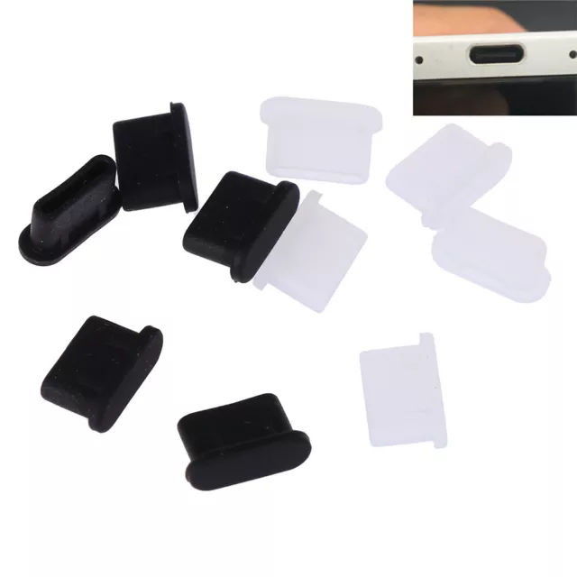 5 pcs USB type-c couvercle anti-poussière capuchon jack chargeur prise port