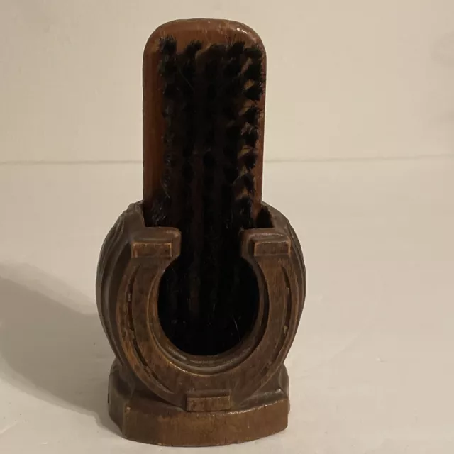 Vintage Shoe Brush Horse and Horseshoe Reson