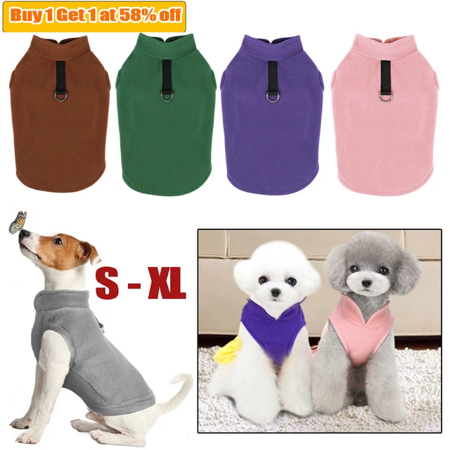 Pet Dog Warm Coat Fleece Jacket Jumper Sweater Winter Clothes Puppy Vest Outfit