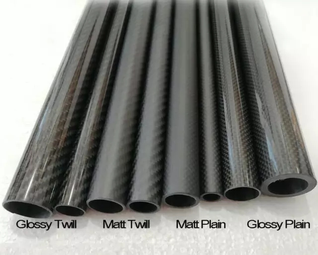 OD 30mm 32mm 33mm 34mm 35mm 36mm 38mm 40mm × 1000mm Carbon Fiber Tubing 3K Tube