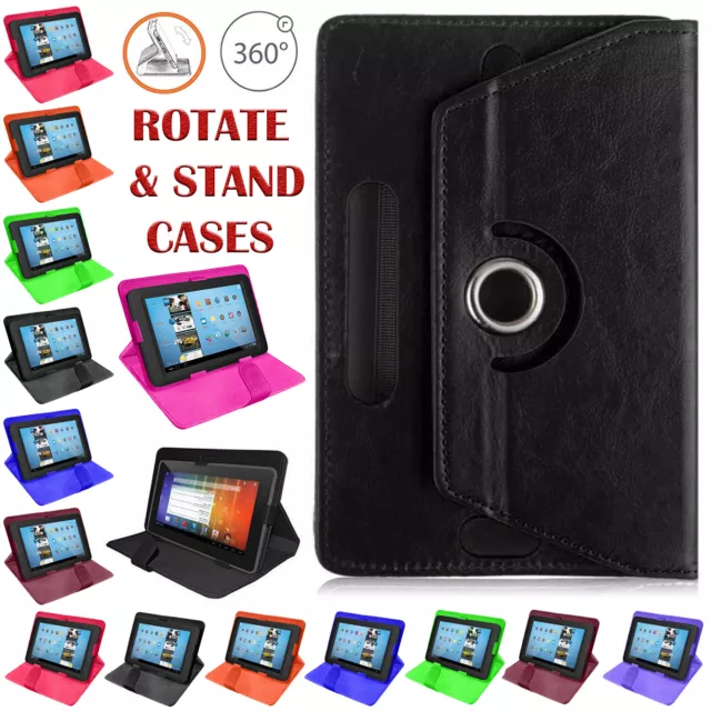 Universal Case For Amazon Fire 7" Inch Rotating Stand PU Leather Flip Cover UK