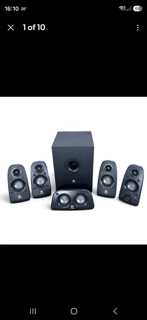 LOGITECH Z506 5.1 Surround Sound Speakers Subwoofer PC Gaming Home ...
