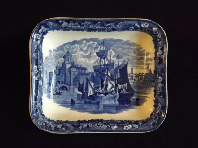 Wedgwood Ferrara Blau & Weiß Serviert Teller Schale 9 1/5.1cm x 20.3cm EXC