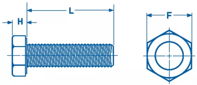 Sechskantschraube 5/16-18 UNC x 1 1/4 A2  Edelstahl A2 - Hex Head Cap Screw (FT) 2