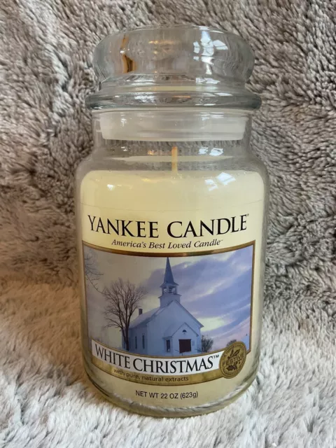 Yankee Candle White Christmas Super Rare HTF Large Jar.