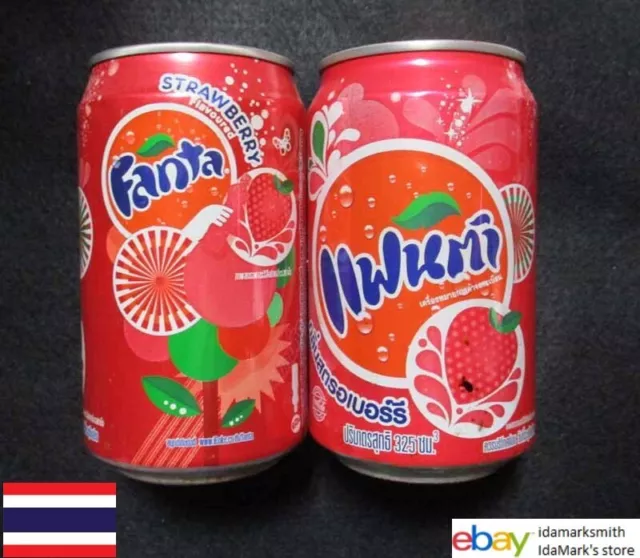 Empty FANTA can THAILAND 325ml STRAWBERRY FLAVOUR Coca-Cola 2009 Asia Collect TH