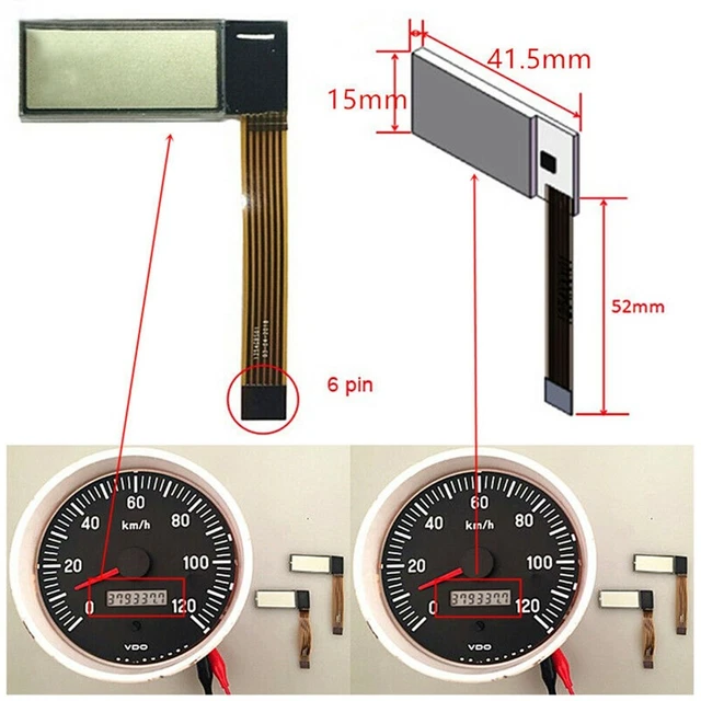 Schermo LCD Di Ricambio Per Autoradio – Per Nissan Juke, Qashqai, Navara, Note – 97,5 X 38 Mm