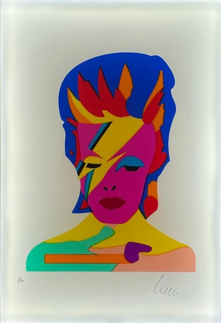 The Duke White, Marco Lodola 35x50 Serigraph PVC Lamp Furniture Home David Bowie