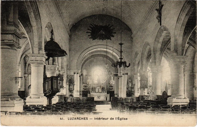 CPA Luzarches Interior of the Church FRANCE (1333122)