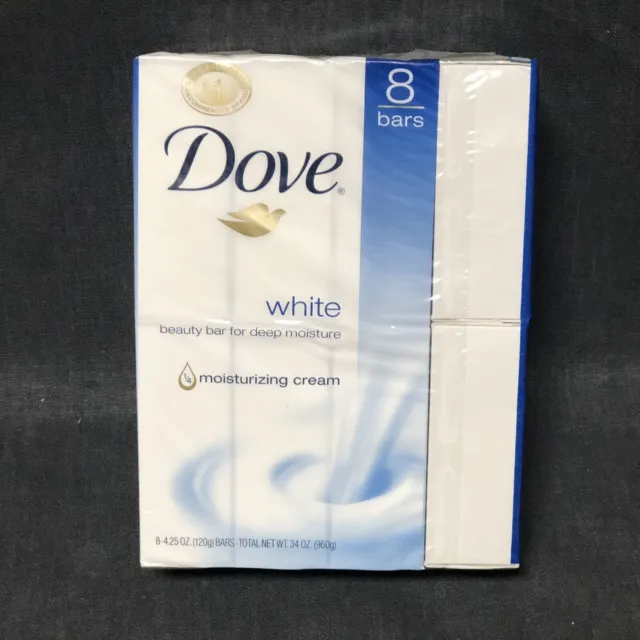 Jabón de barra de paloma, 4 oz. Barra de belleza blanca humedad profunda (paquete de 8)
