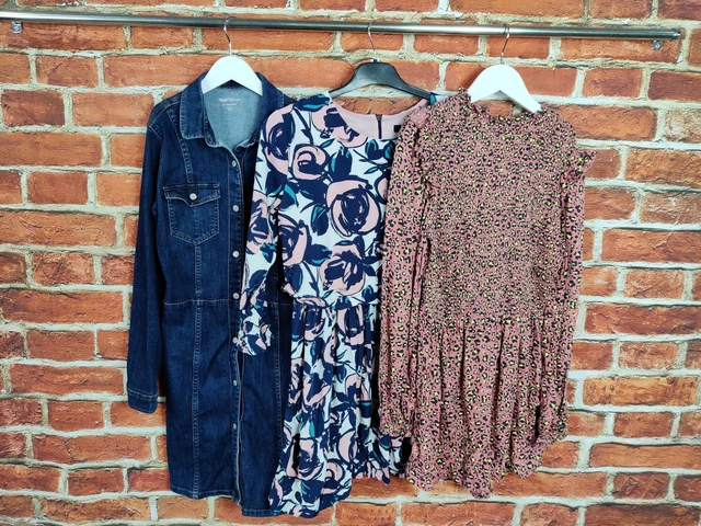 Girls Bundle Age 12-13 Years Gap M&S Dress Set Denim Leopard Party Kids 158Cm