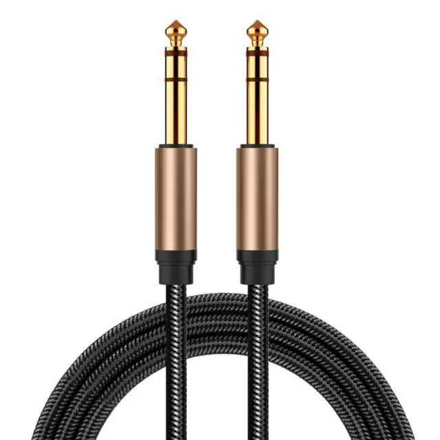 Câble audio 6 5 mm tressé en nylon avec connecteur or qualité sonore exceptio