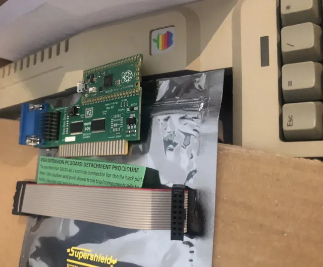 Apple II IIe VGA card 2e colour apple NTSC/PAL+emulate Z80 CPM+ ribbon cable new