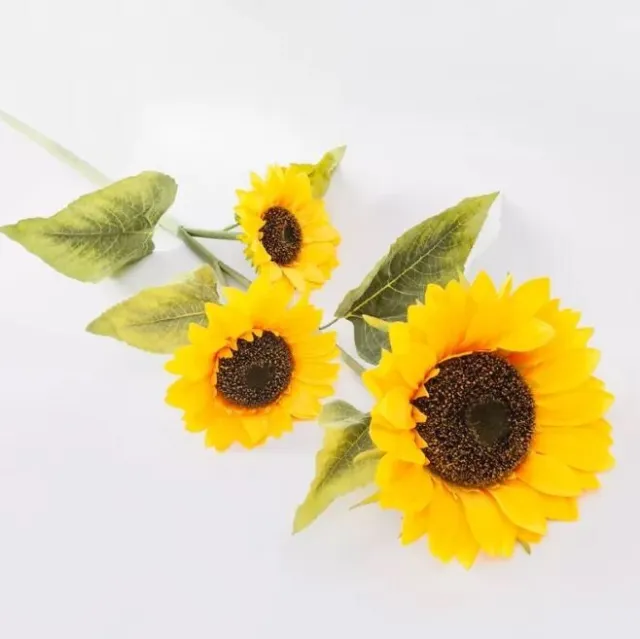 XXL Sonnenblume 120cm künstlich Deko Helianthus Kunst Blume Herbst Stiel