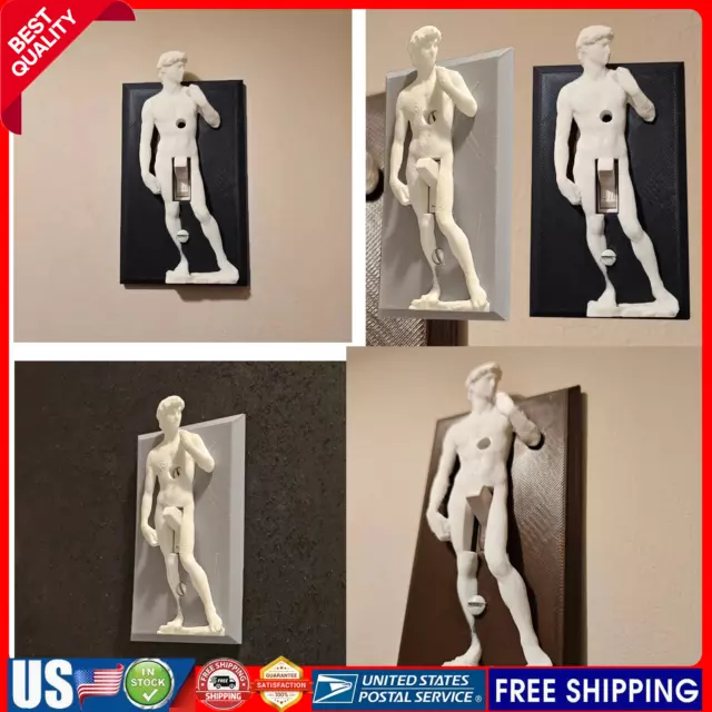 Humorous Funny 3D Sculpture Switch Decor Michelangelo's David Light Switch Cover
