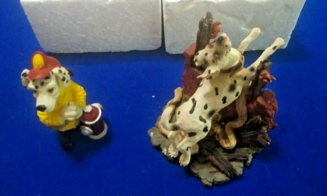Firefighters Rescue Dalmation Dogs Figurine  3 Piece Set