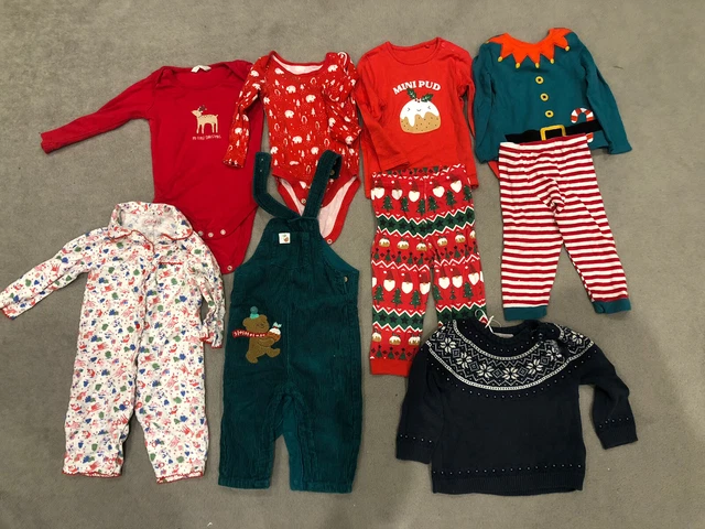 Bundle Joblot 6-12 Month Girls Boys Christmas Clothes John Lewis M&S Cath Kids