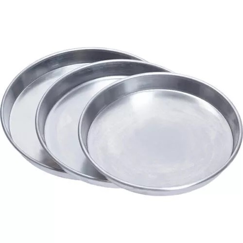 2 x Aluminium Pizza Pan ROUND TRAY1.4''DEEP Commercial QUALITY -12'' 14''& 16''