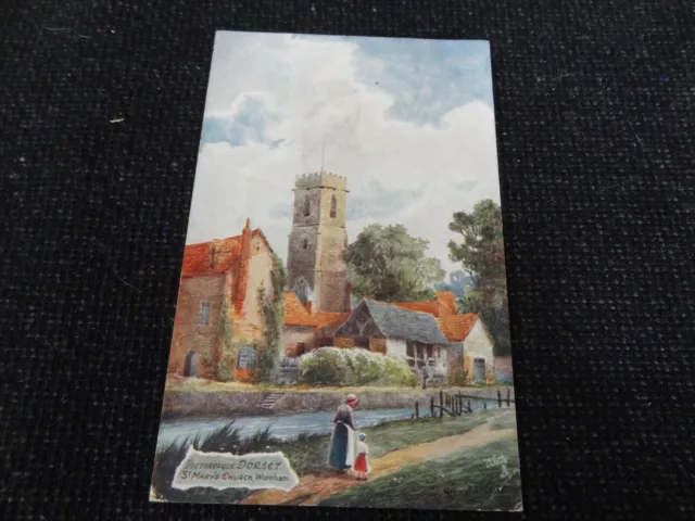 St Marys Church Wareham Tucks Postcard - 83241