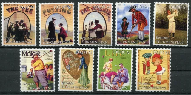 Turkmenistan toller Satz postfrisch, Golf Through The Ages (Nr.1042)