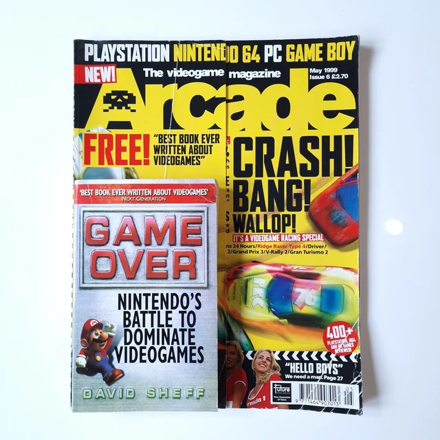 ARCADE MAGAZINE WITH Nintendo GAME OVER Book n64 Gran Turismo 2 May ...