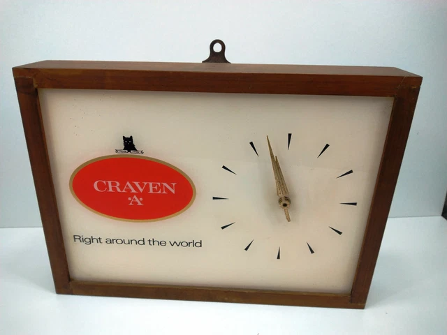 Ancienne Pendule Horloge Publicitaire Vintage Tabac Cigarette Bistrot Graven A