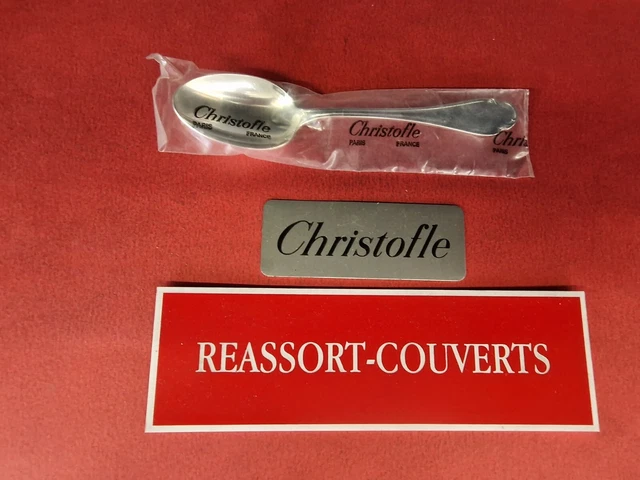 CHRSTOFLE Perles cullère à moka neuve sous blster métal argenté (L67
