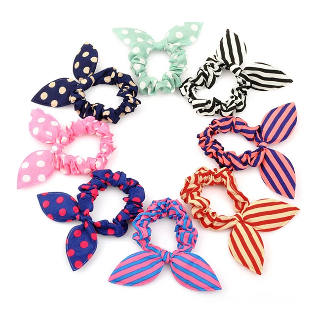 20 pz capelli carini orecchio di coniglio copricapi capelli coda di cavallo ragazza donna