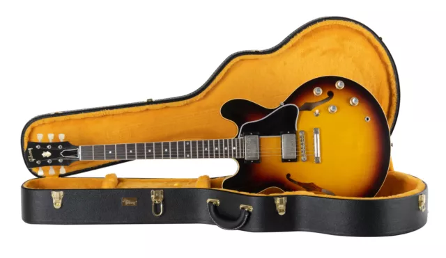 Gibson 1961 ES-335 Reissue Vintage Burst Custom Shop Collection Gitarre Koffer