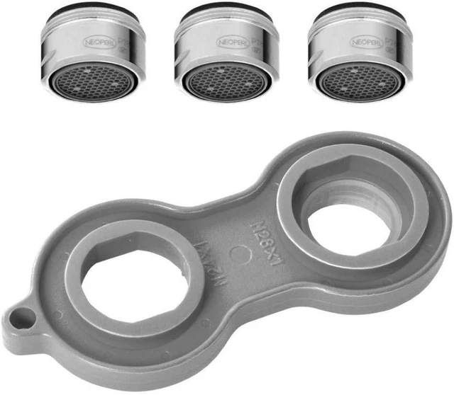 Set Di 3 Rompigetto Aeratori Per Lavello O Lavabo, Idrobric, Misura M24X1, Con C