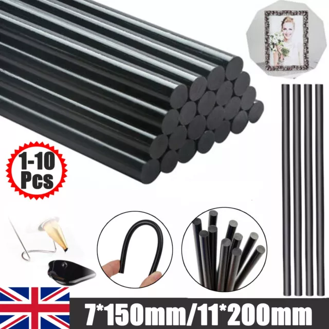 1-10x 7x150mm/11x200mm Black Paintless Dent Repair Hot Melt Glue Sticks for Car