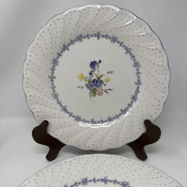 3 Nikko Blue Peony Flowers  Dinner Plate 10.5"