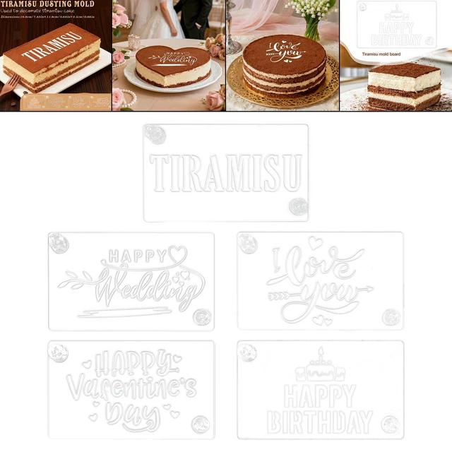 Set Di 4 Stampini Per Torte – Decorazione Con Cacao E Zucchero, Diametro 20 Cm, Riutilizzabili Per Feste E Dolci Fai-da-Te
