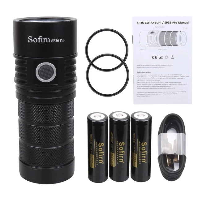 Torcia Subacquea Sofirn SD09 - 3400 Lumen, Impermeabile Fino A 100 Metri, Batteria 4000 MAh - Per Immersioni, Trekking, Esplorazione