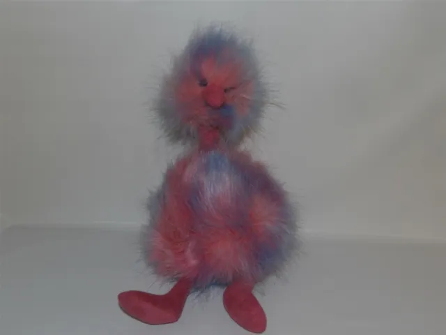 Gorgeous 14" Jellycat Plush Pink & Purple OSTRICH Emu Pom Pom Stuffed Toy (*9b)