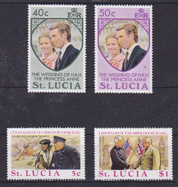 v2053 St.Lucia/ Adel  MiNr 341/42 + 360/61 **