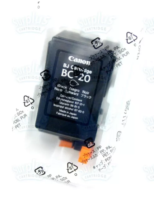 Genuine Canon BC-20 Black (0895A003) BJC Series 2000 2114 2130 410J 4300 4400 Genuine Canon BC-20 Black (0895A003) BJC Series 2000 2114 2130 410J 4300 4400