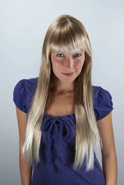 WIG ME UP Damenperücke – Schwarz, Sehr Lang Mit Pony & Lockigen Spitzen, Artikel 3116-1B